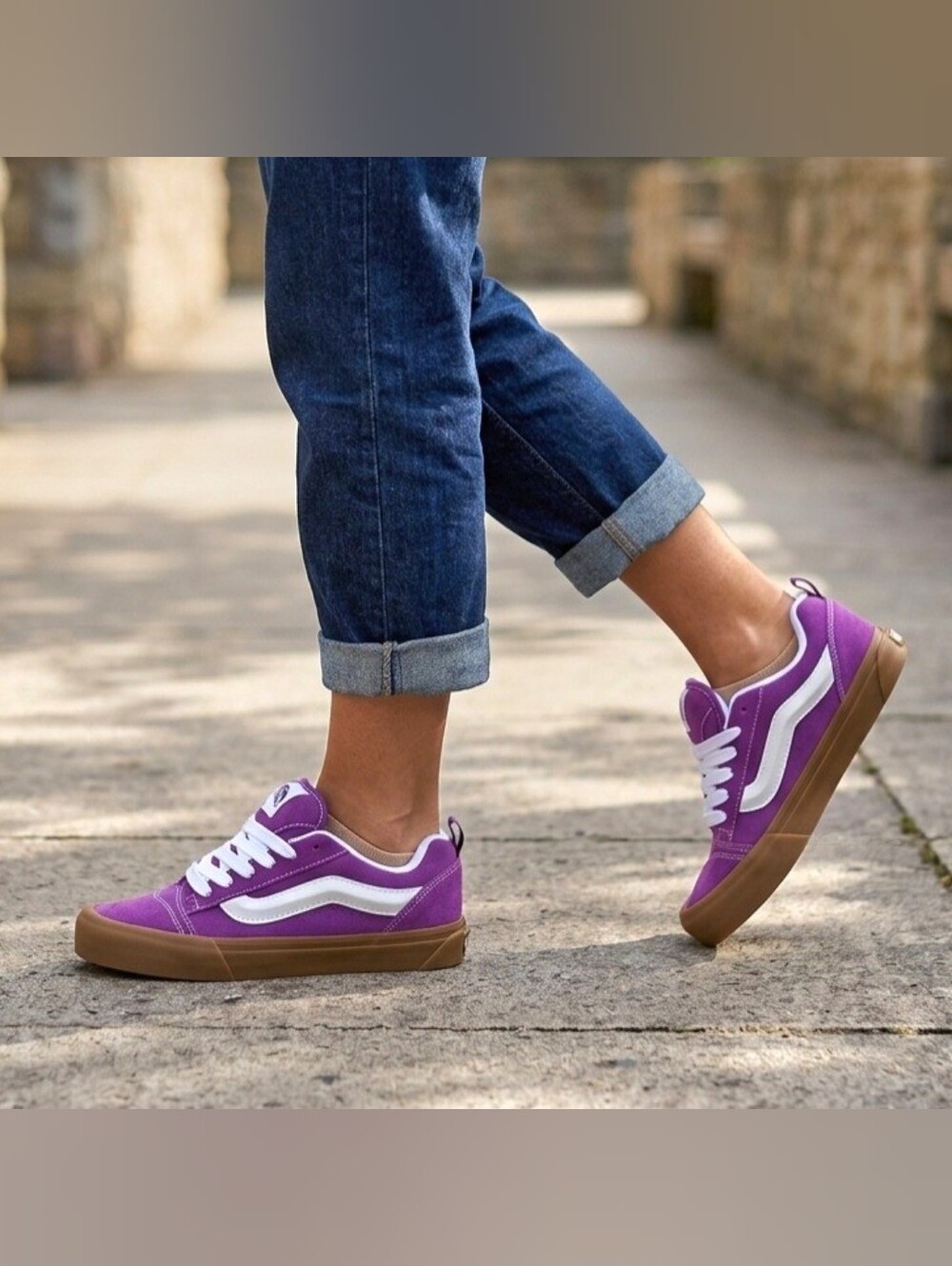 Vans Knu Skool Gum Willowherb Womens Size 5.5 Violet Purple Suede